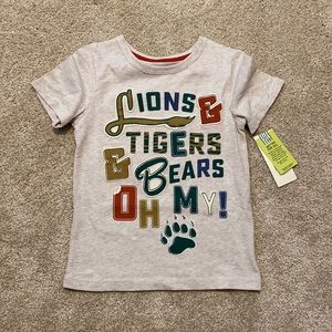 Lions, Tigers & Bears 5T Appliqué T-shirt